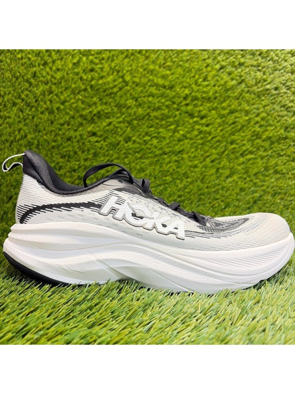 Hoka One One SkyFlow Womens Size 9 White Black Athletic Running Shoes Sneakers